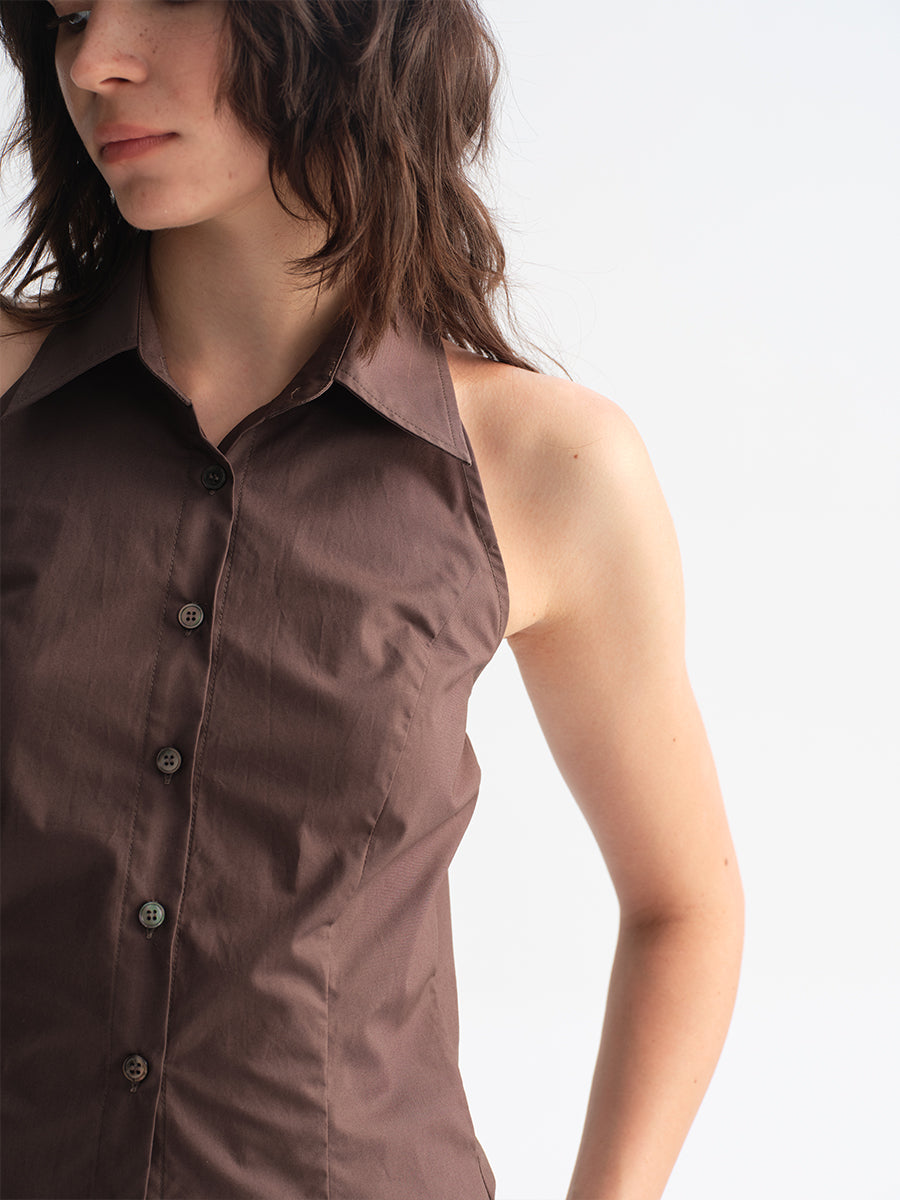 Hughum Cottony Halter Shirt Vest