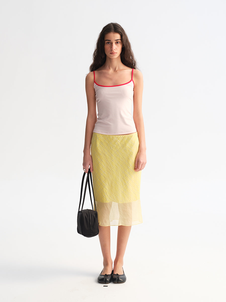 Hughum Modal Knit Color-Block Tank Top