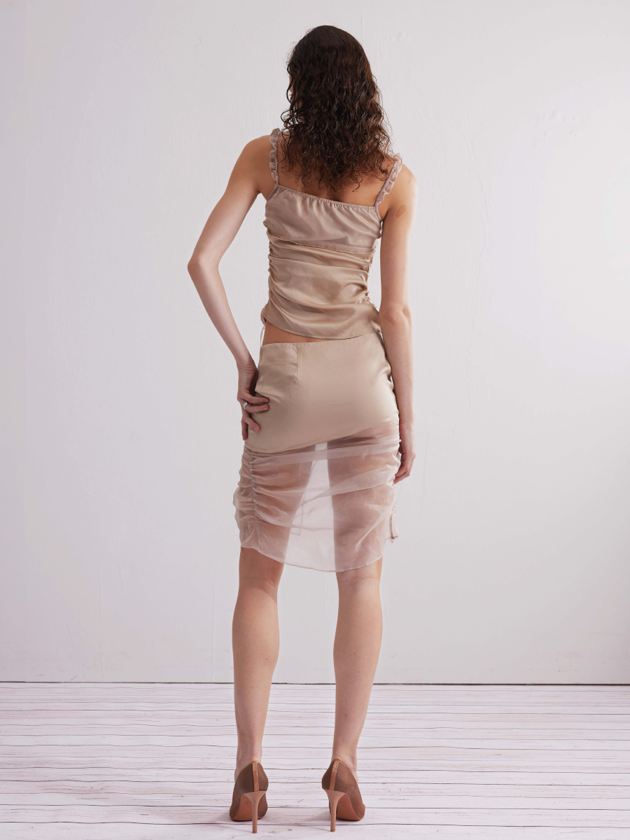 Dotyears24ss Handmade flower patchwork gauze sling set