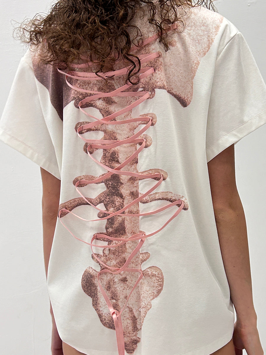 DotyearsxRoe2meDolly Original doll print strappy cotton loose T-shirt