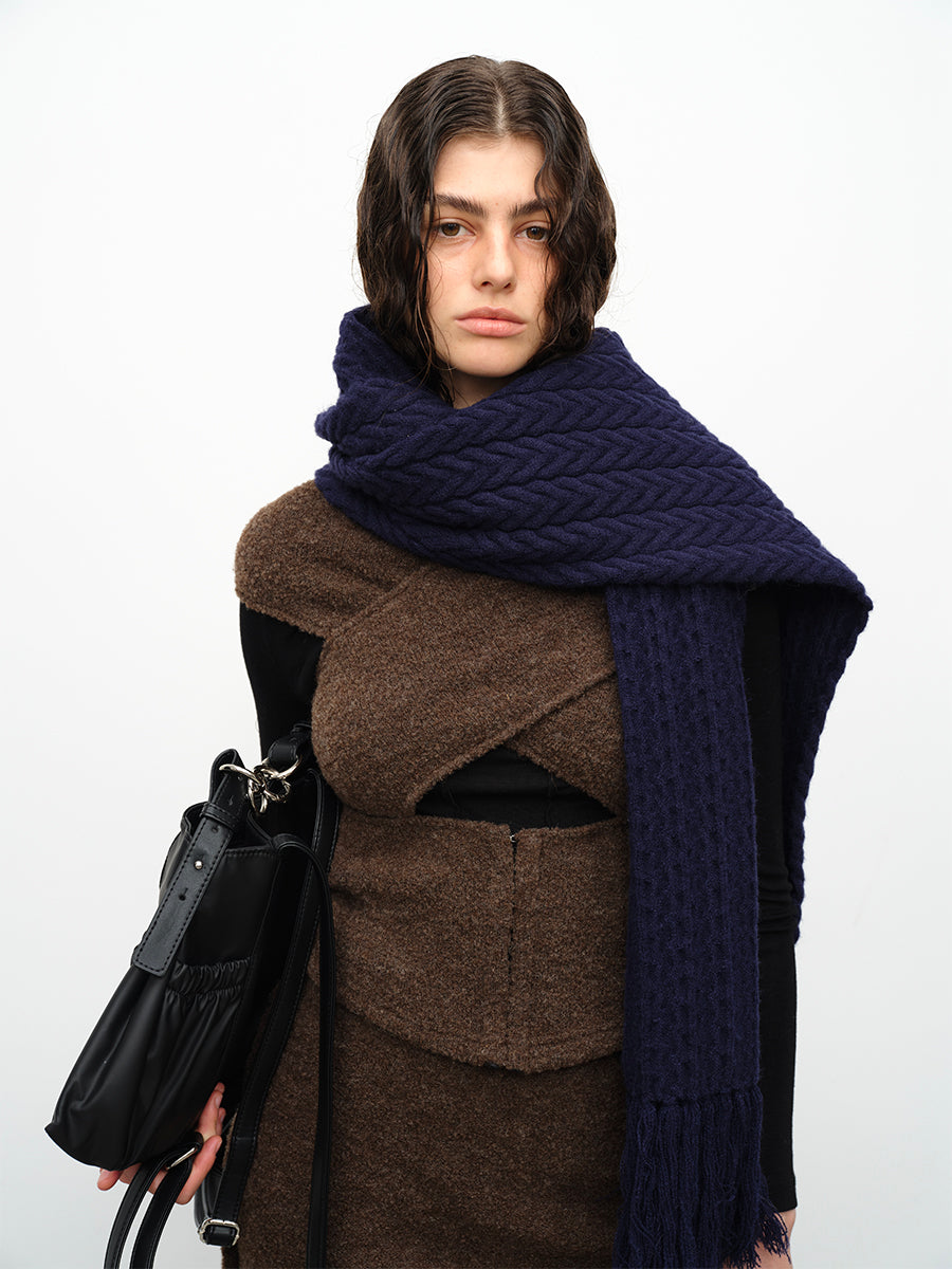 Dotyears24AW Wool knitted coffee suit