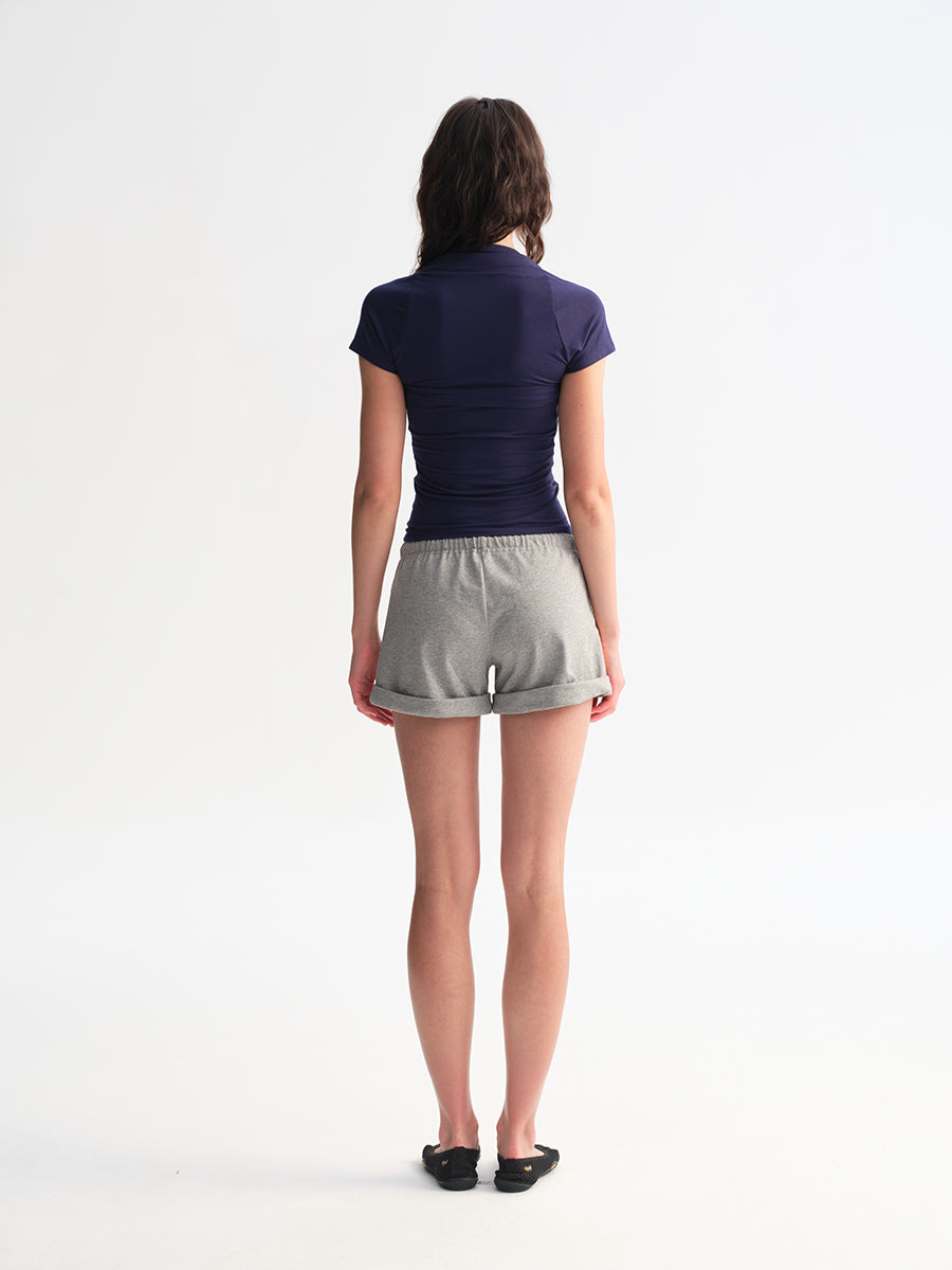 Hughum Tube Top & Short Sleeve Two-Piece Set