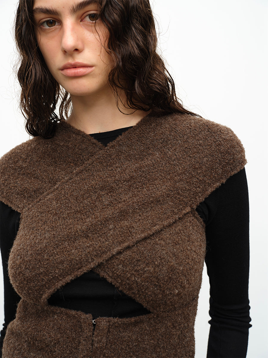 Dotyears24AW Wool knitted coffee suit