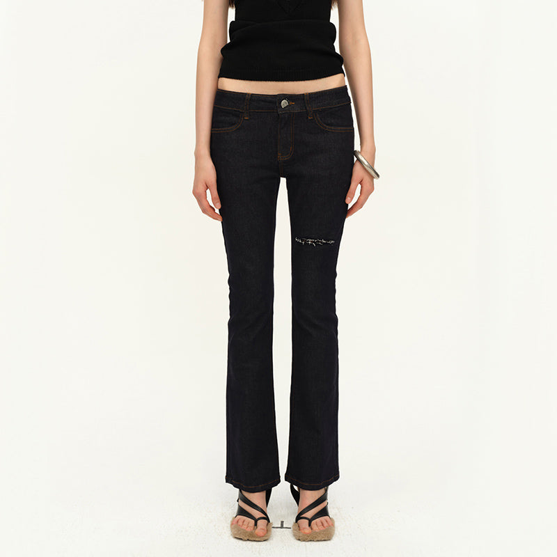 Dotyears Lace panels, trimmed cut-outs, skinny jeans