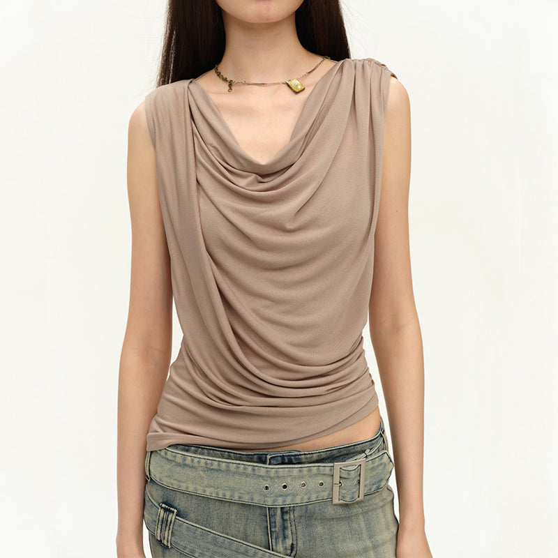 Dotyears Swing neck vest acetate backless beaded design More than 1,000 people added purchases