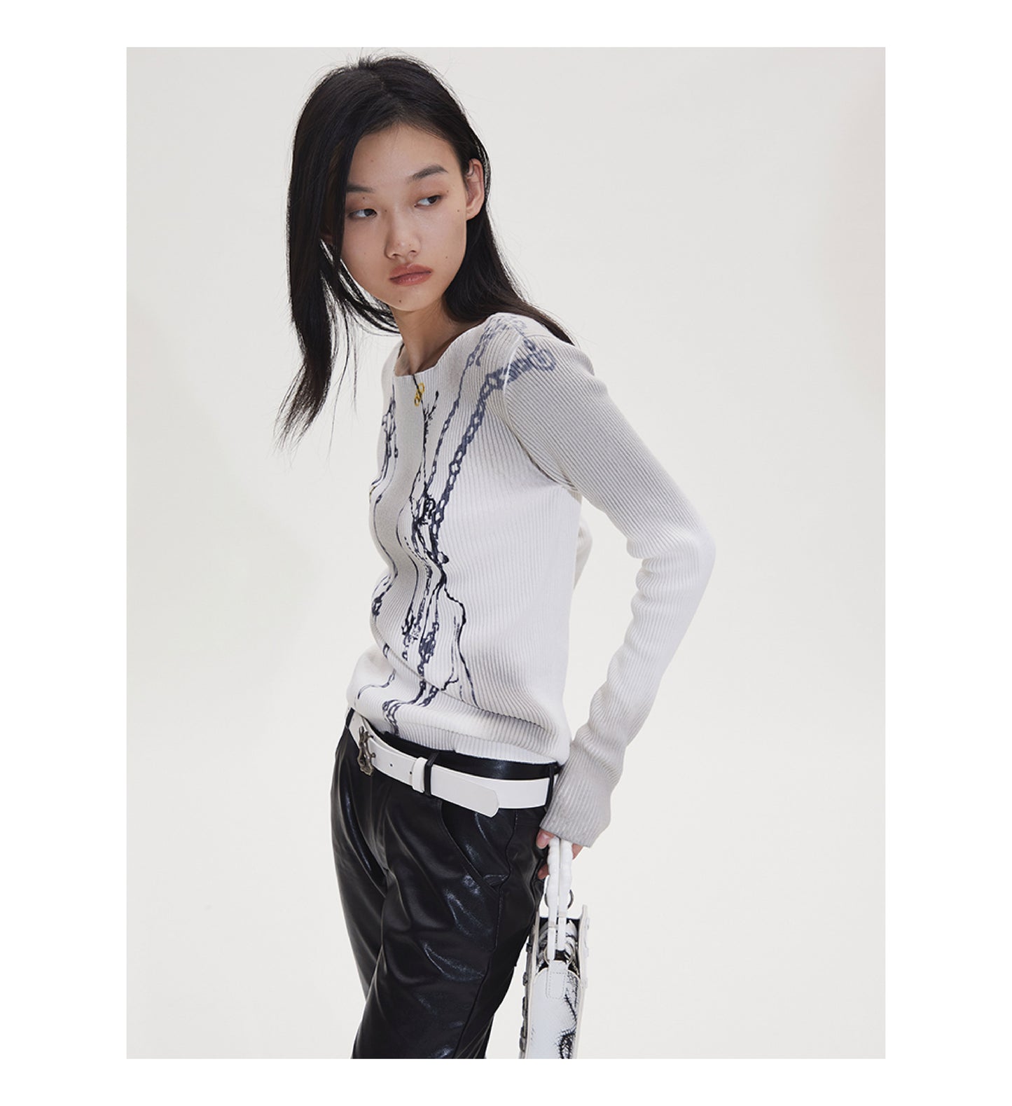 Dotyears 22aw printed sweater