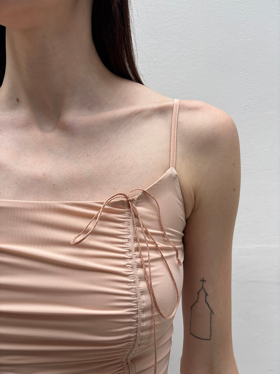 Dotyears Forest Whispers - Light-coloured drawstring pleated slim suspenders