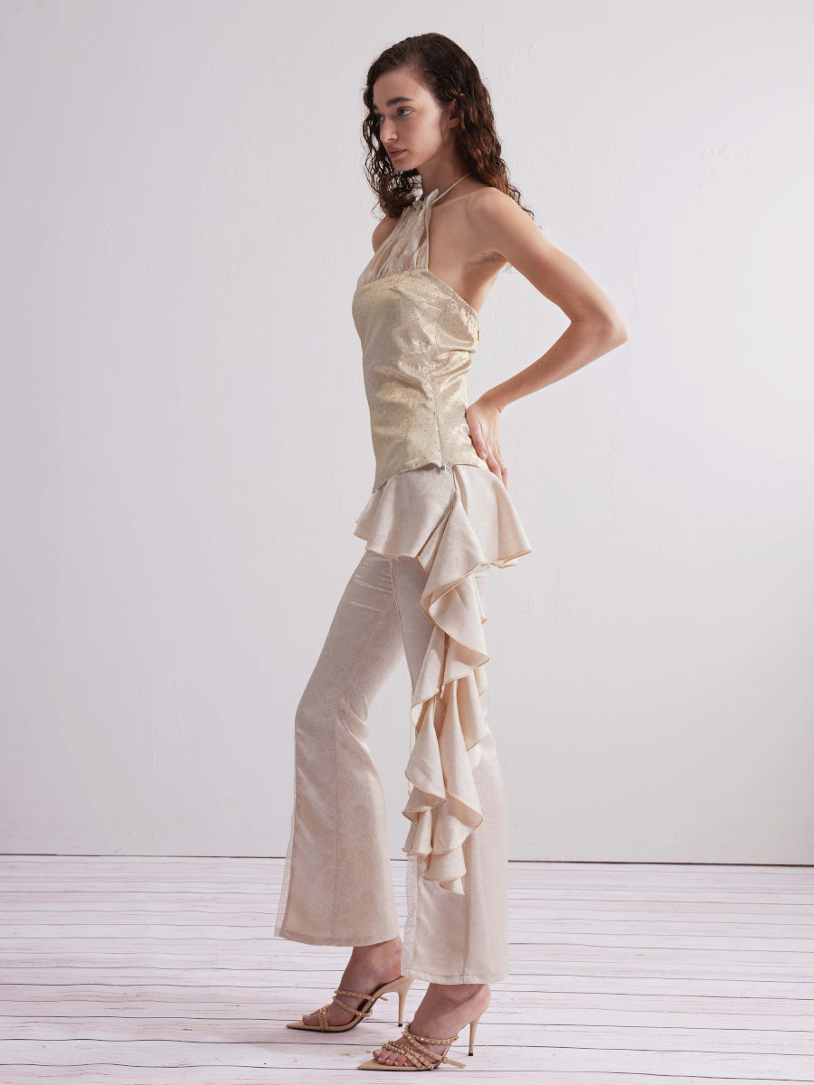 Dotyears24ss Beaded panelled suspender hot diamond top