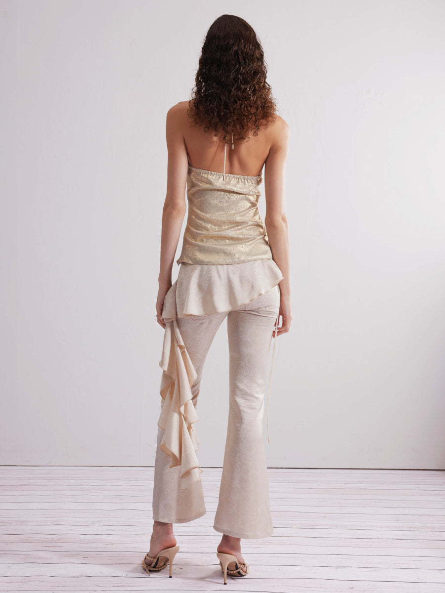 Dotyears24ss Beaded panelled suspender hot diamond top