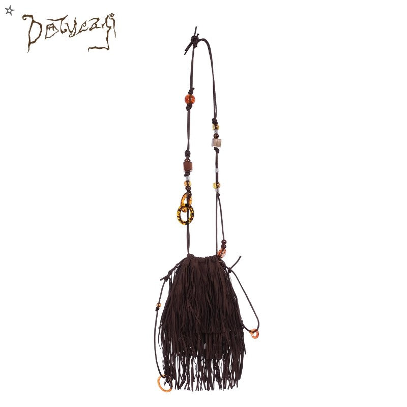 Dotyears Tassel beaded accessory original design crossbody small shoulder bag