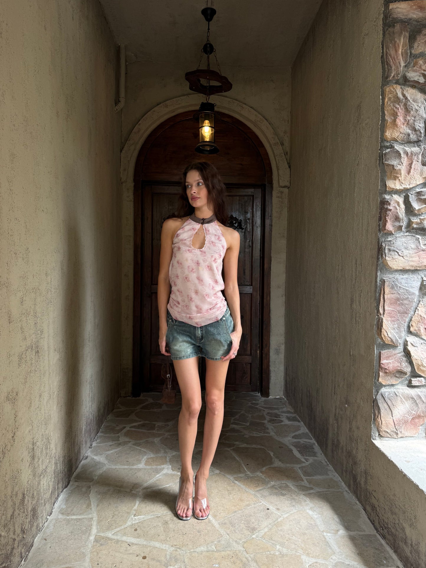 Dotyears Print Hollow Out Cami