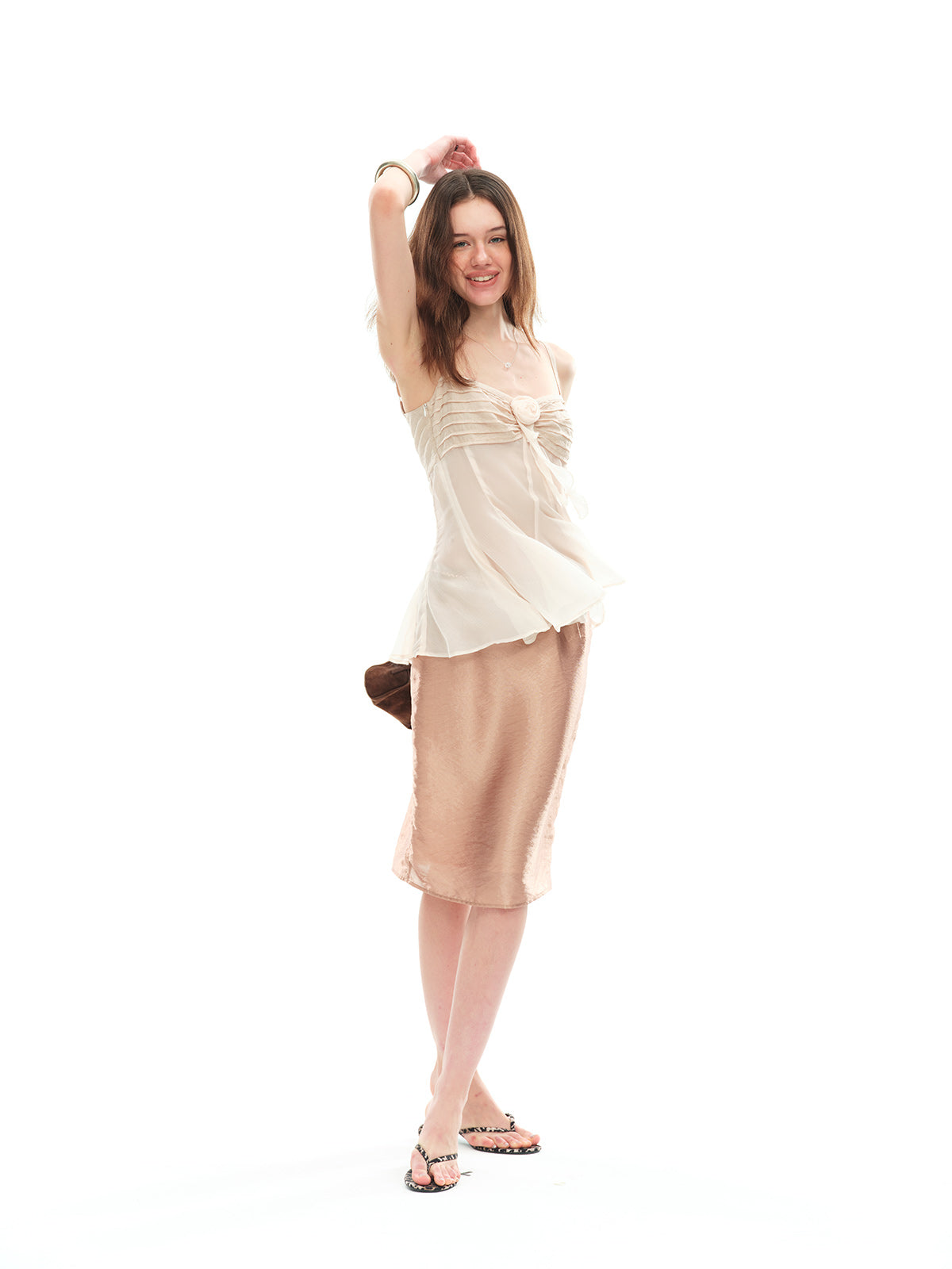 Dotyears Floral Spliced Tencel Cami Top