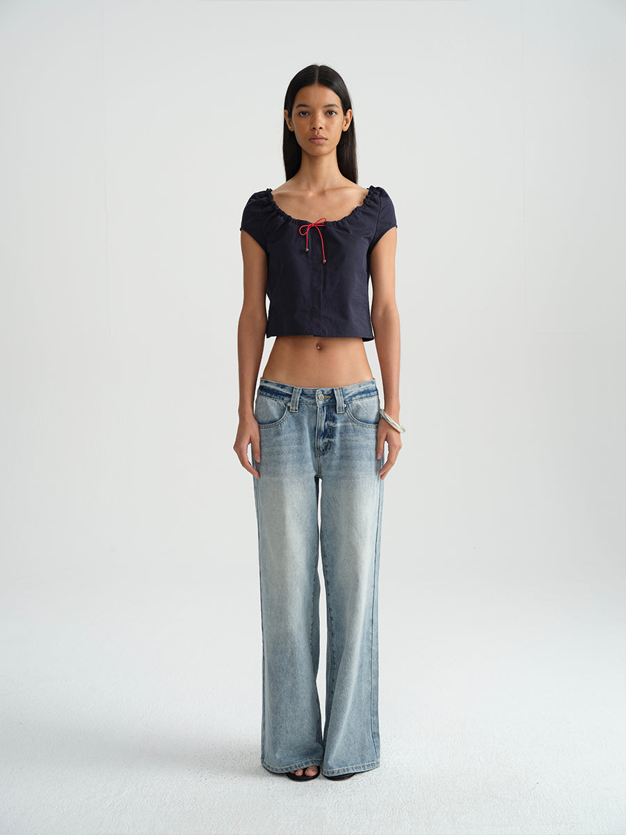 Hughum Cotton black drawstring strap set