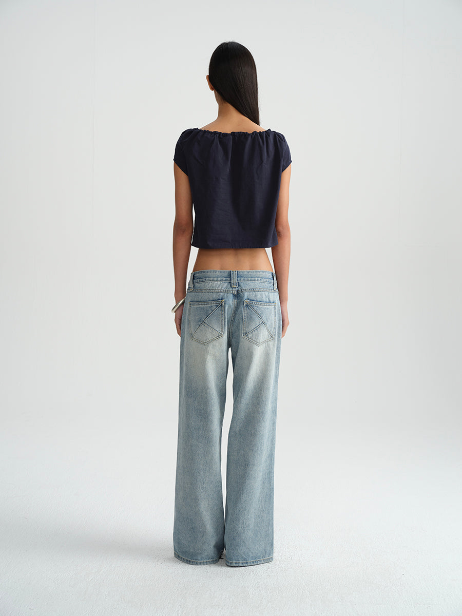 Hughum Cotton black drawstring strap set