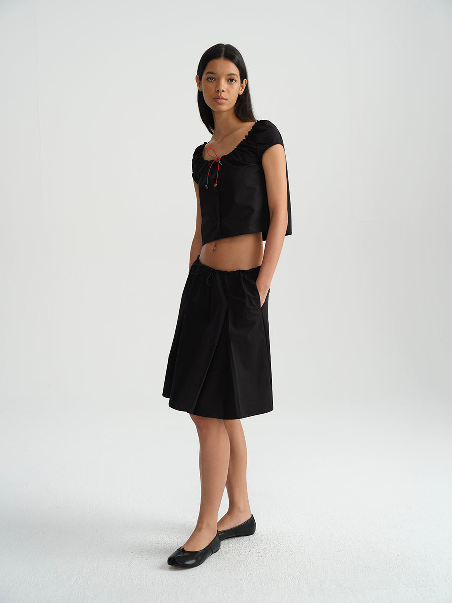 Hughum Cotton black drawstring strap set