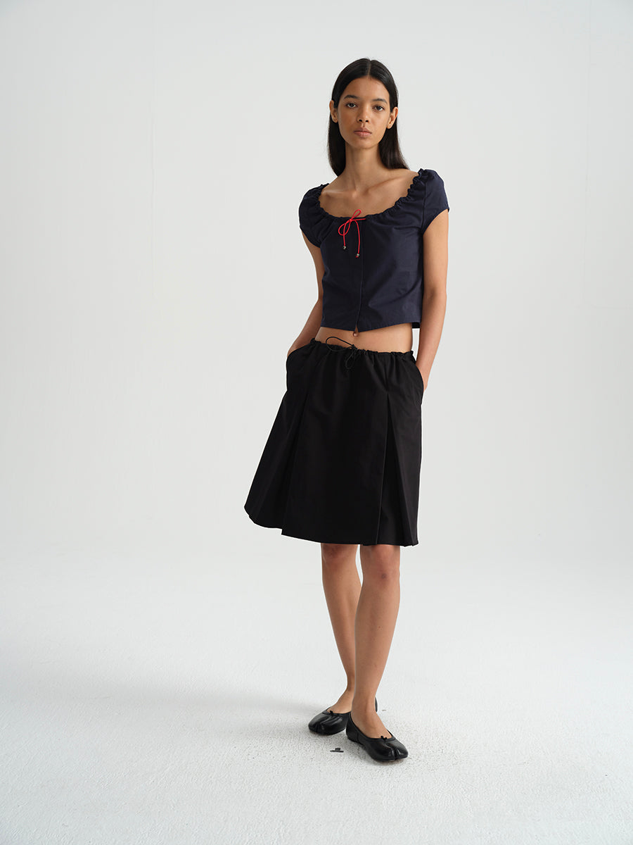 Hughum Cotton black drawstring strap set