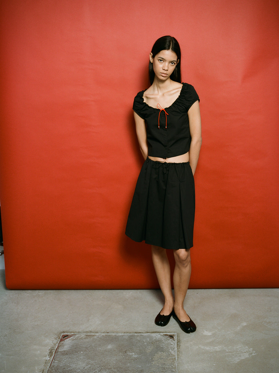 Hughum Cotton black drawstring strap set