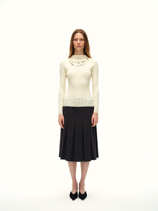 Dotyears24AW Commuter Series A niche original design is a hand-made hand-sewn brick slim sweater