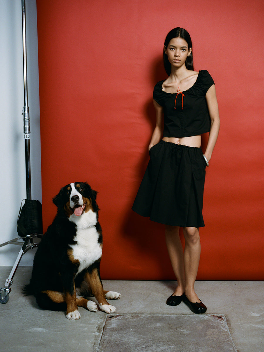 Hughum Cotton black drawstring strap set